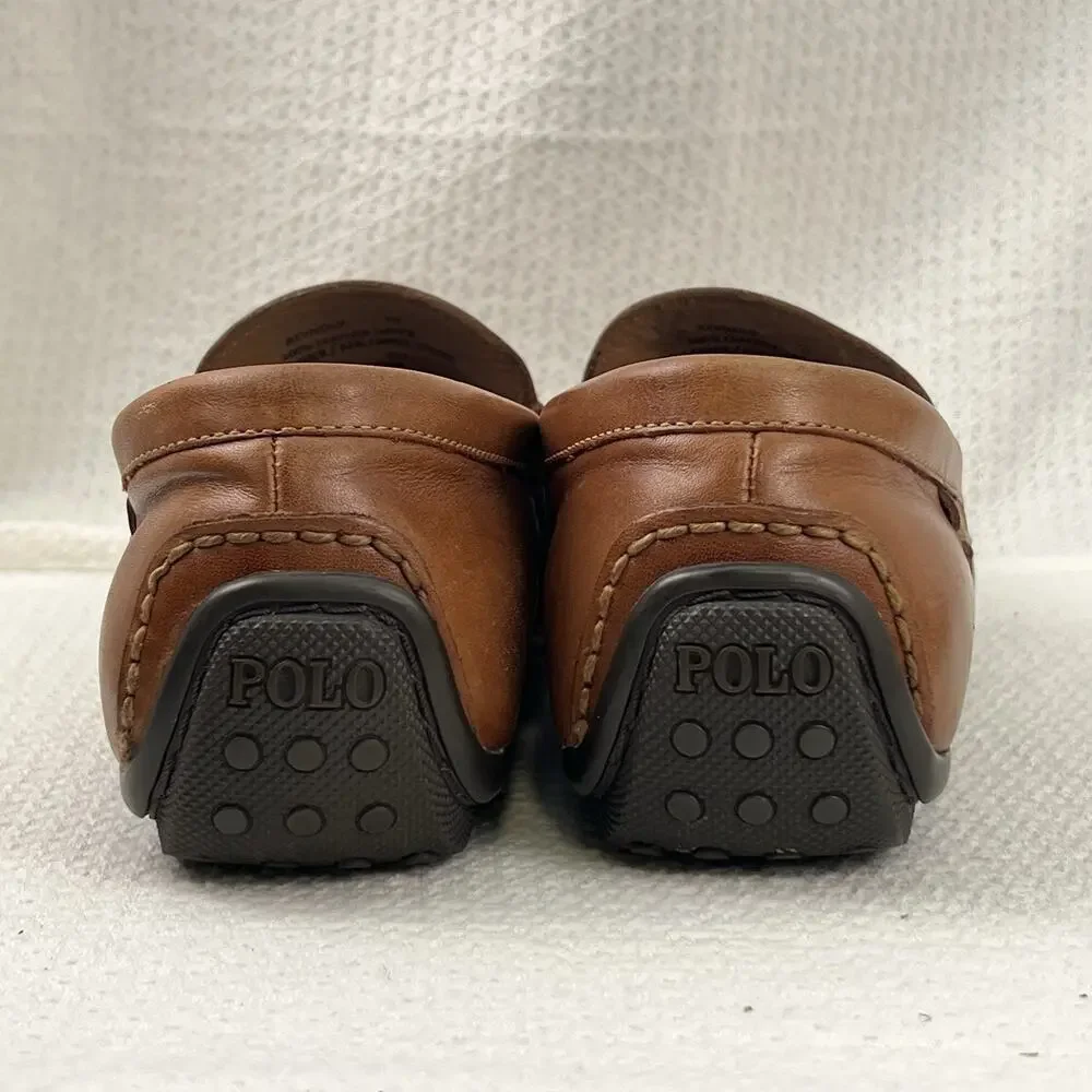 Polo Ralph Lauren Reynold Men’s 7D Brown Leather Penny Driving Loafers Preppy